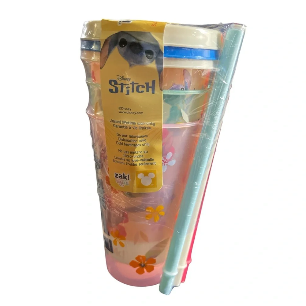 Disney Lilo & Stitch Floral Color Changing Cups Set - Blue, Pink, Yellow - Picture 2 of 7